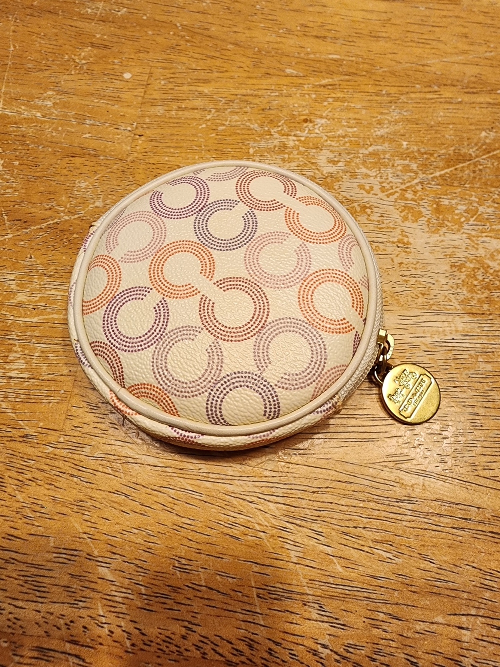 Coach Waverly C Round Change Purse